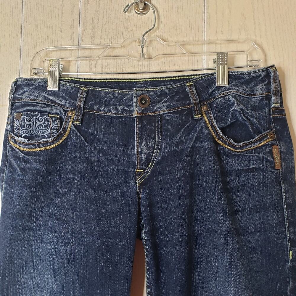 Silver flare Leg jeans belle star bootcut dark wash size 30/33 - Picture 3 of 9